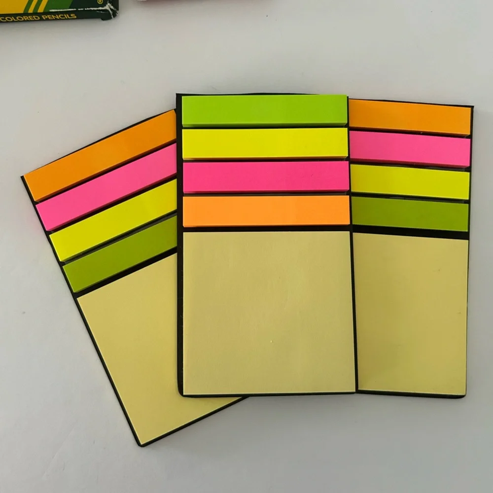 🦋 5/$25 - School Supplies: Color Pencils, Sticky Notes, Index Cards, Pink Eraser